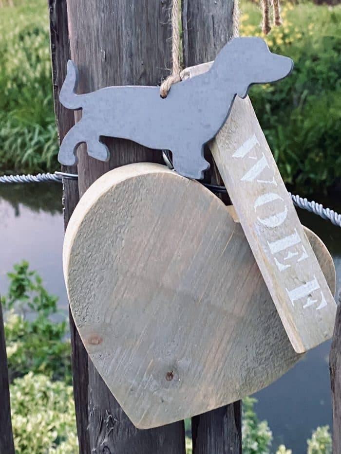 Hart met teckellabel