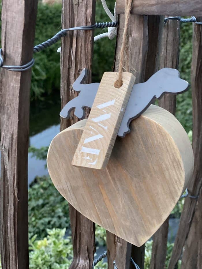 Hart met teckellabel - Afbeelding 2
